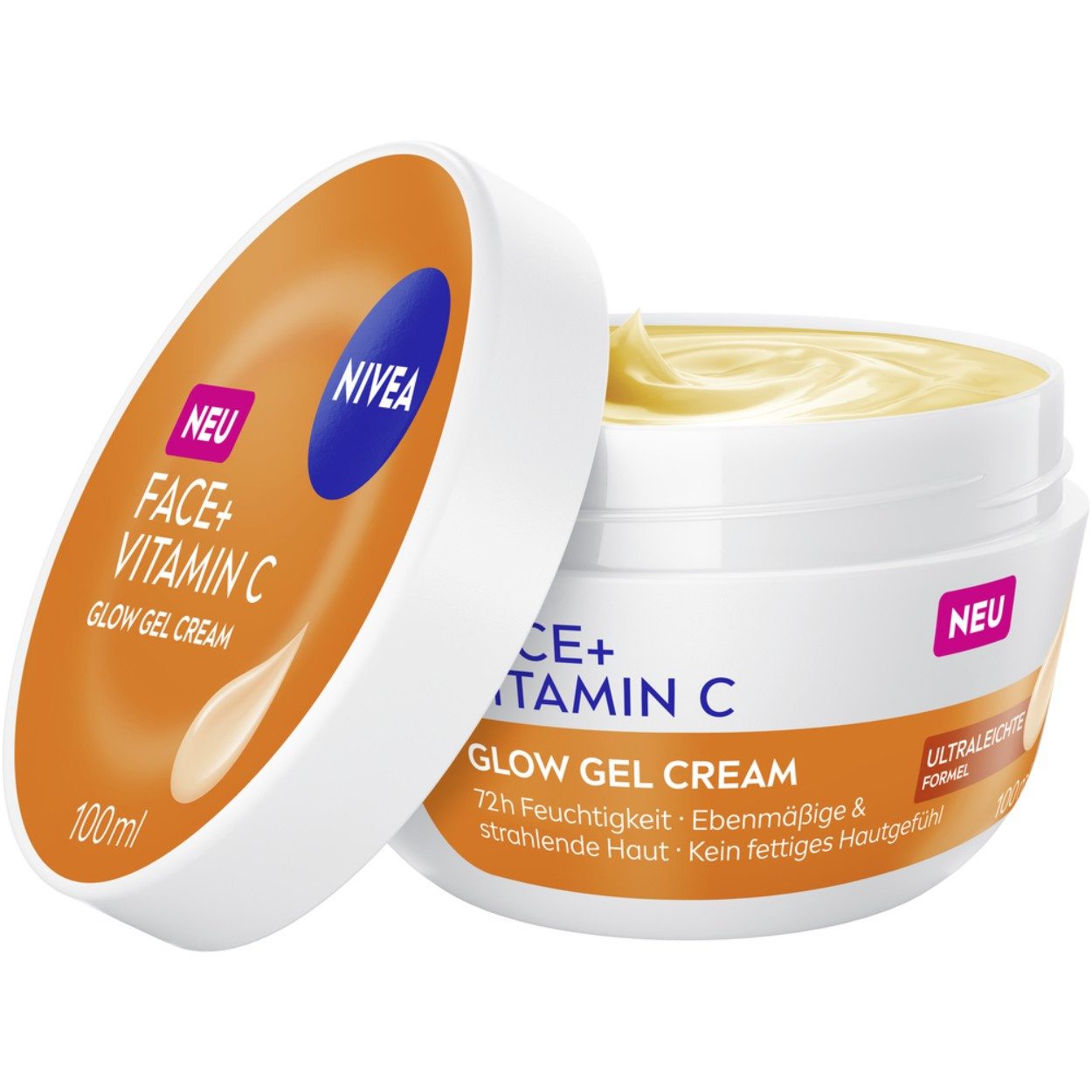 Nivea Gesichtspflege FACE+ Vitamin C Glow Cream 3 x 100 ml Set, 3-tlg., Sofort frisches & belebtes Hautgefühl – Bild 3 von 5