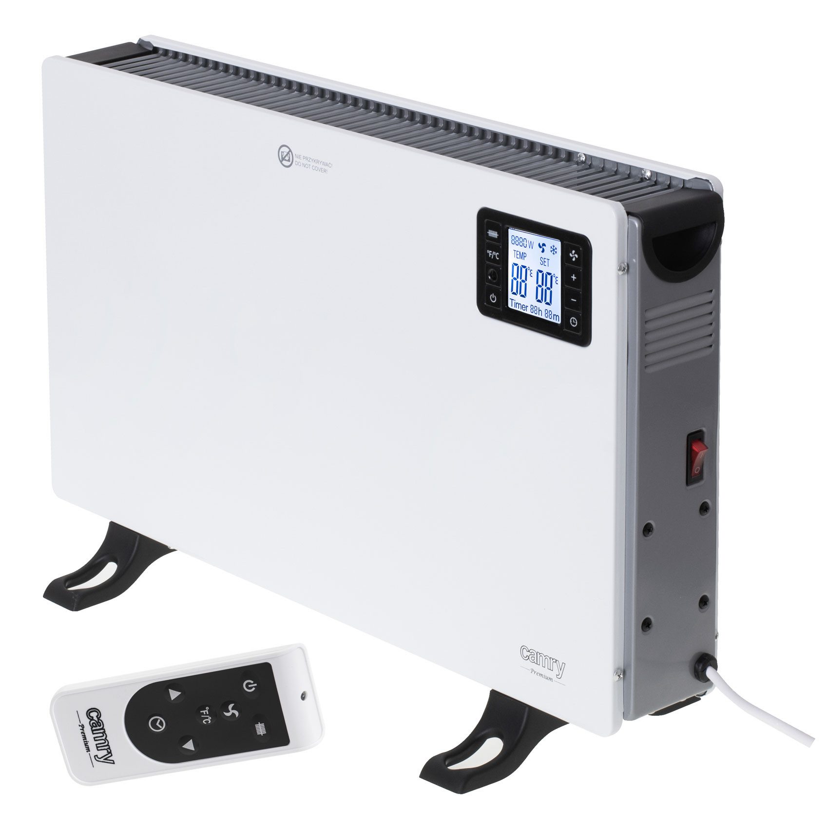 Camry Konvektor CR 7739 Konvektorheizung mit Fernbedienung, 3 Heizstufen, 2000W weiß – Bild 4 von 5