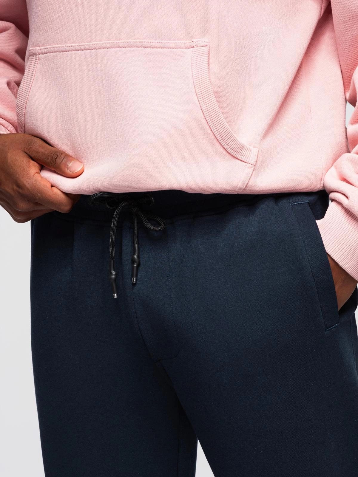 OMBRE Sweathose Herren-Jogginghose mit geradem Bein und Gummidetails
