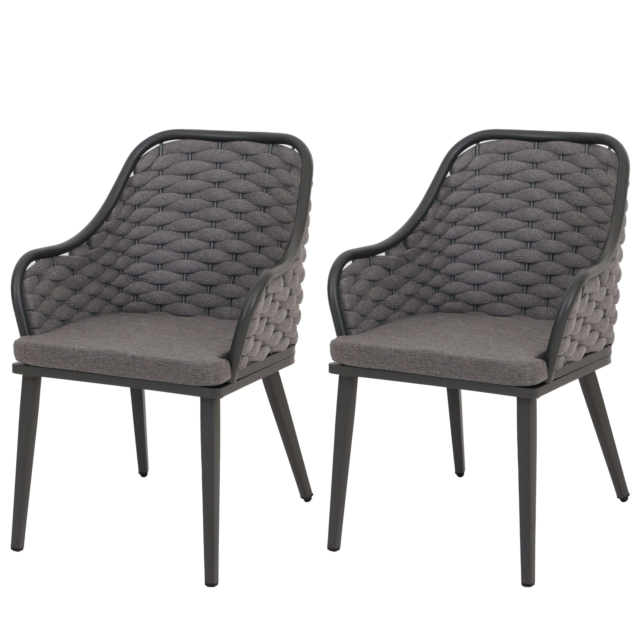 MCW Gartenstuhl MCW-O16 (2 St), Mit Fußbodenschonern