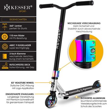 KESSER Scooter, Stunt Scooter X-Limit-Pro 360° Lenkung Funscooter Stuntscooter