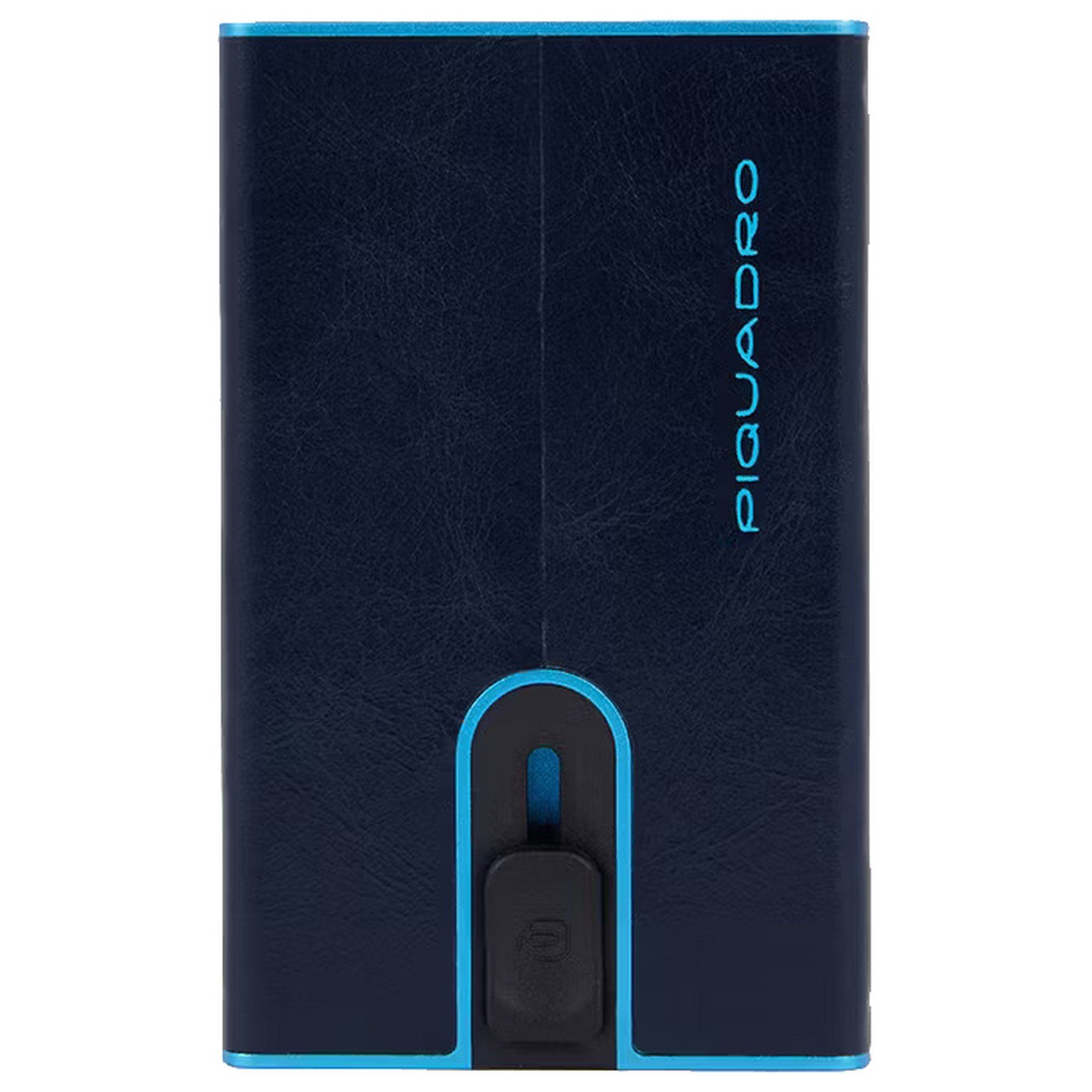 night Blue 11cc (1-tlg) Kreditkartenetui RFID - Square Geldbörse cm 10 blue Piquadro