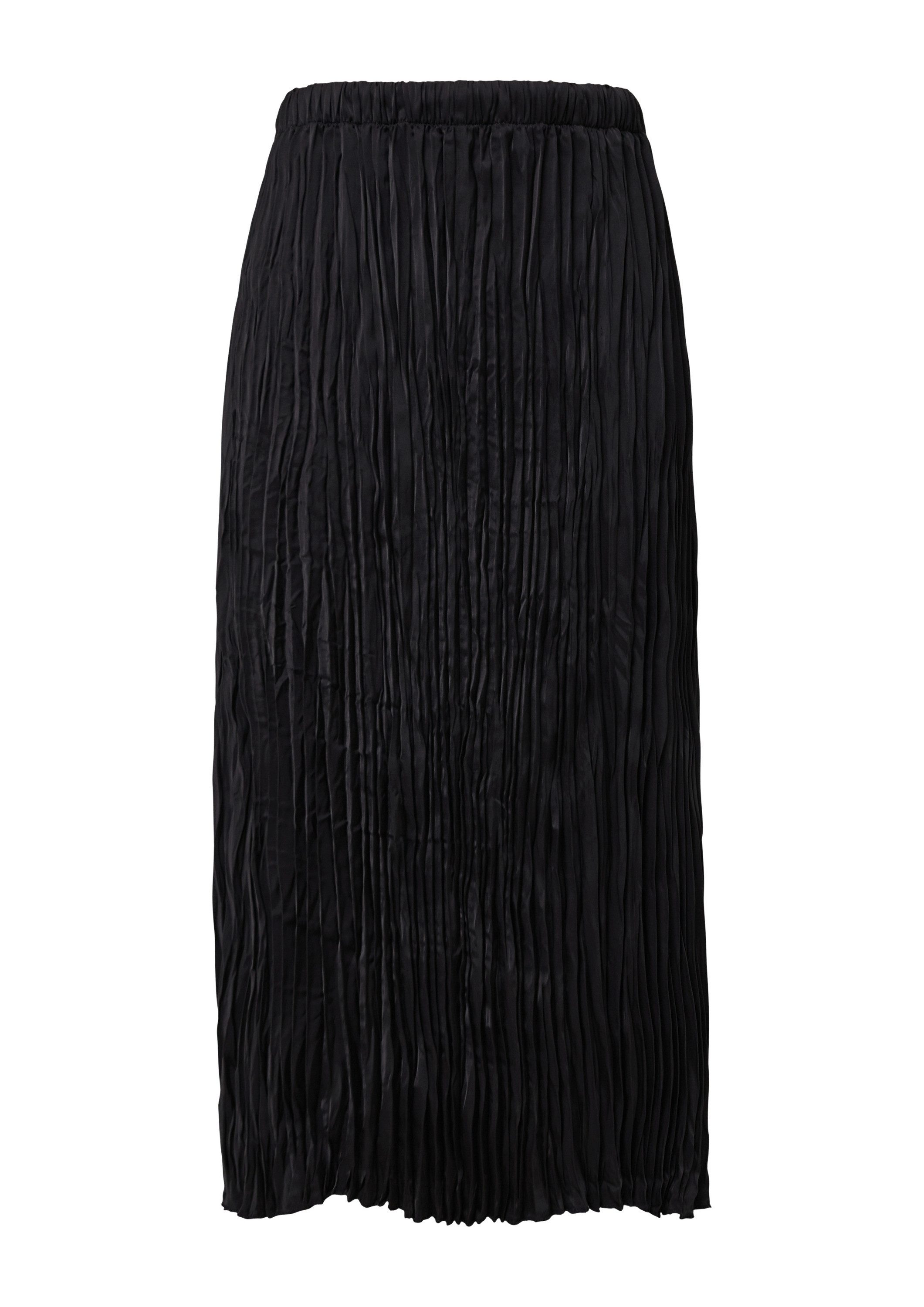 s.Oliver Midirock Rock Fließender Midirock mit Plisseefalten und Elastikbun günstig online kaufen