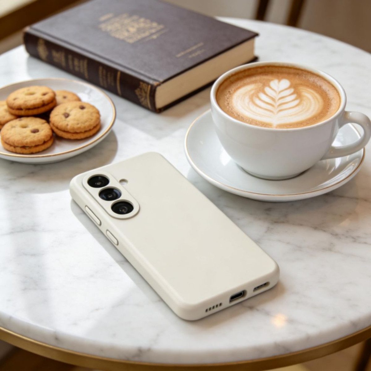 TECH PROTECT Handyhülle Silikon für Samsung Galaxy S26+ Plus Beige Magnetisch Case 6,7 Zoll, Weiche Mikrofaser-Innenseite schützt vor feinen Kratzern – Bild 5 von 5