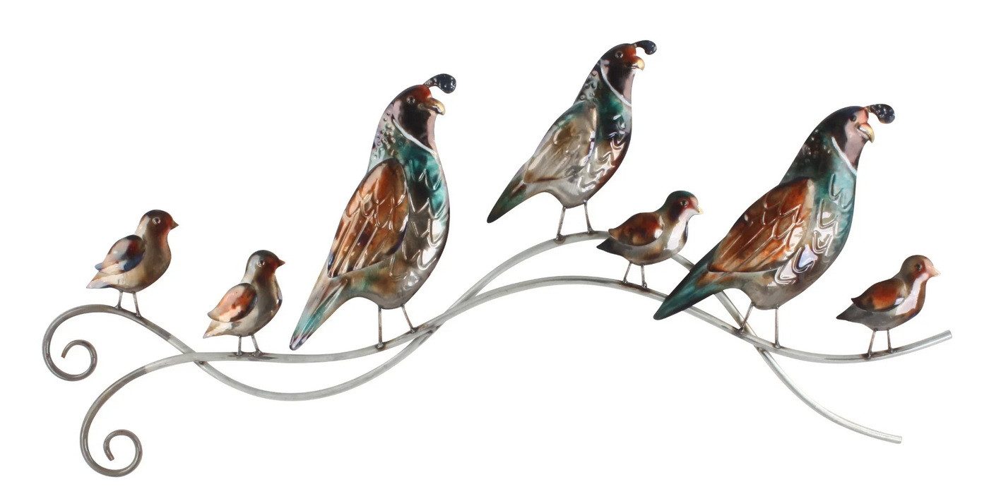Wanddekoobjekt Wanddeko Vögel Wandbild Wandhänger Deko Vogel Skulptur Figur Objekt