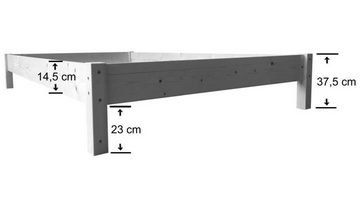 LIEGEWERK Massivholzbett Futonbett Bett Holz Holzbett Bettgestell, 90x200cm