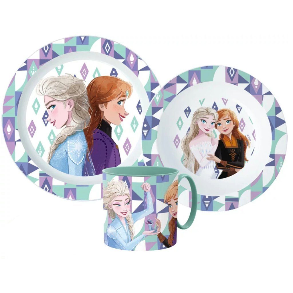 Kindergeschirr-Set Disney Die Eiskönigin Elsa Kinder Geschirr-Set 3 teilig