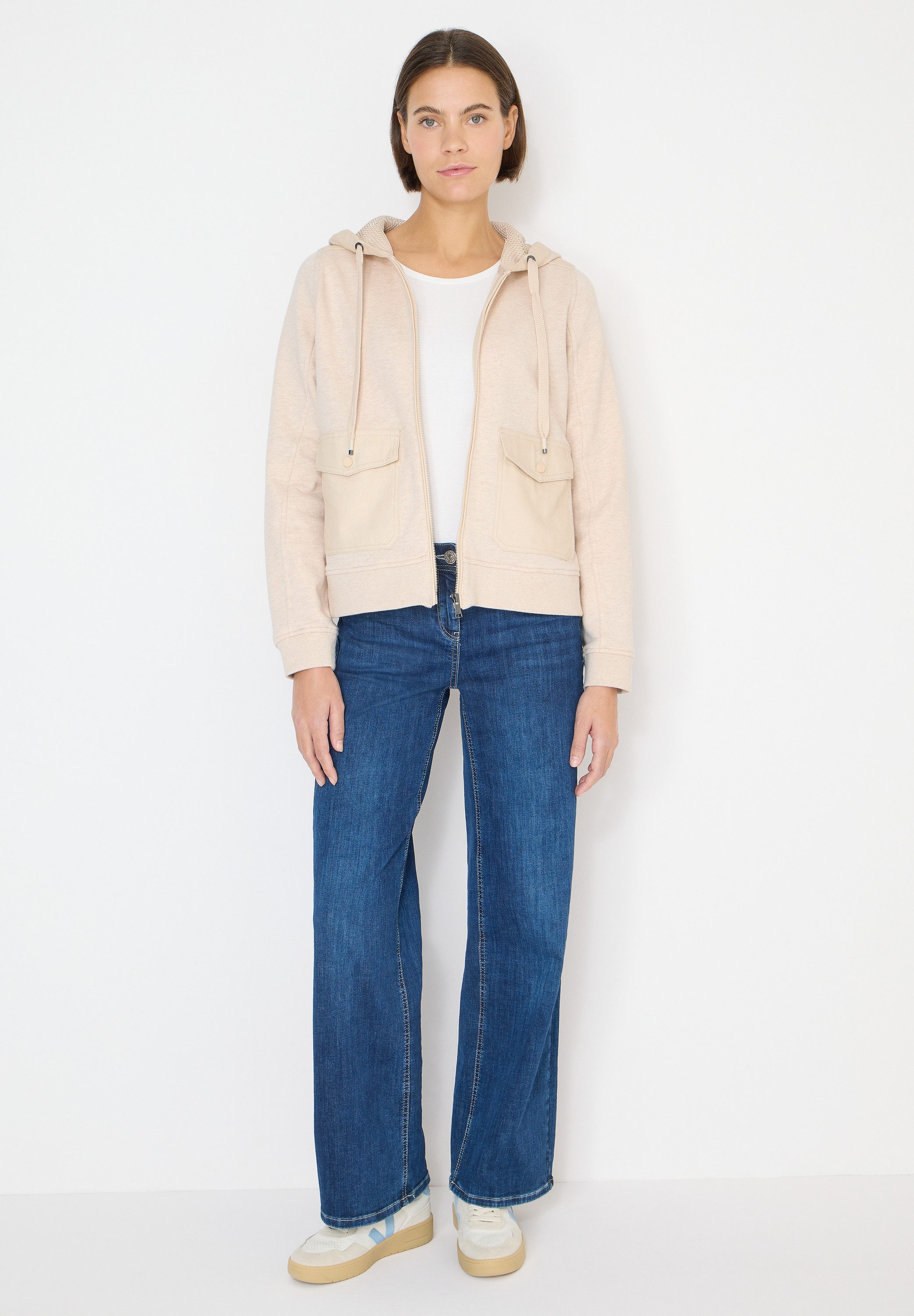 CECIL Sweatjacke mit Strukturmix