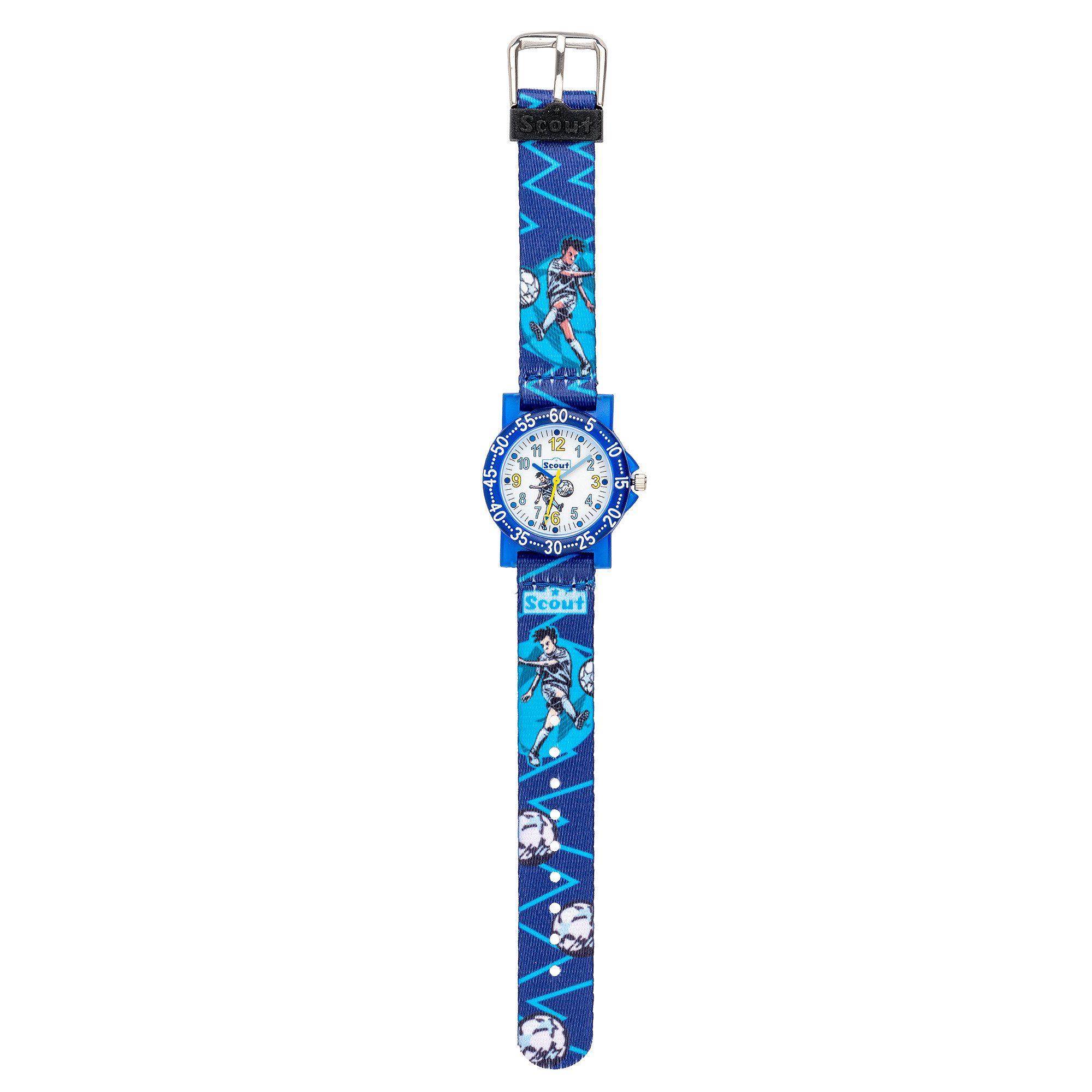 Scout Quarzuhr The It-Collection 164000031, Armbanduhr, Kinderuhr,Lernuhr,Geschenkidee,Schulanfang,Jungen,Fußball