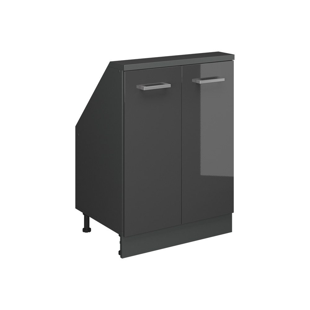 Vicco Unterschrank R-Line, Anthrazit Hochglanz/Anthrazit, 60 günstig online kaufen