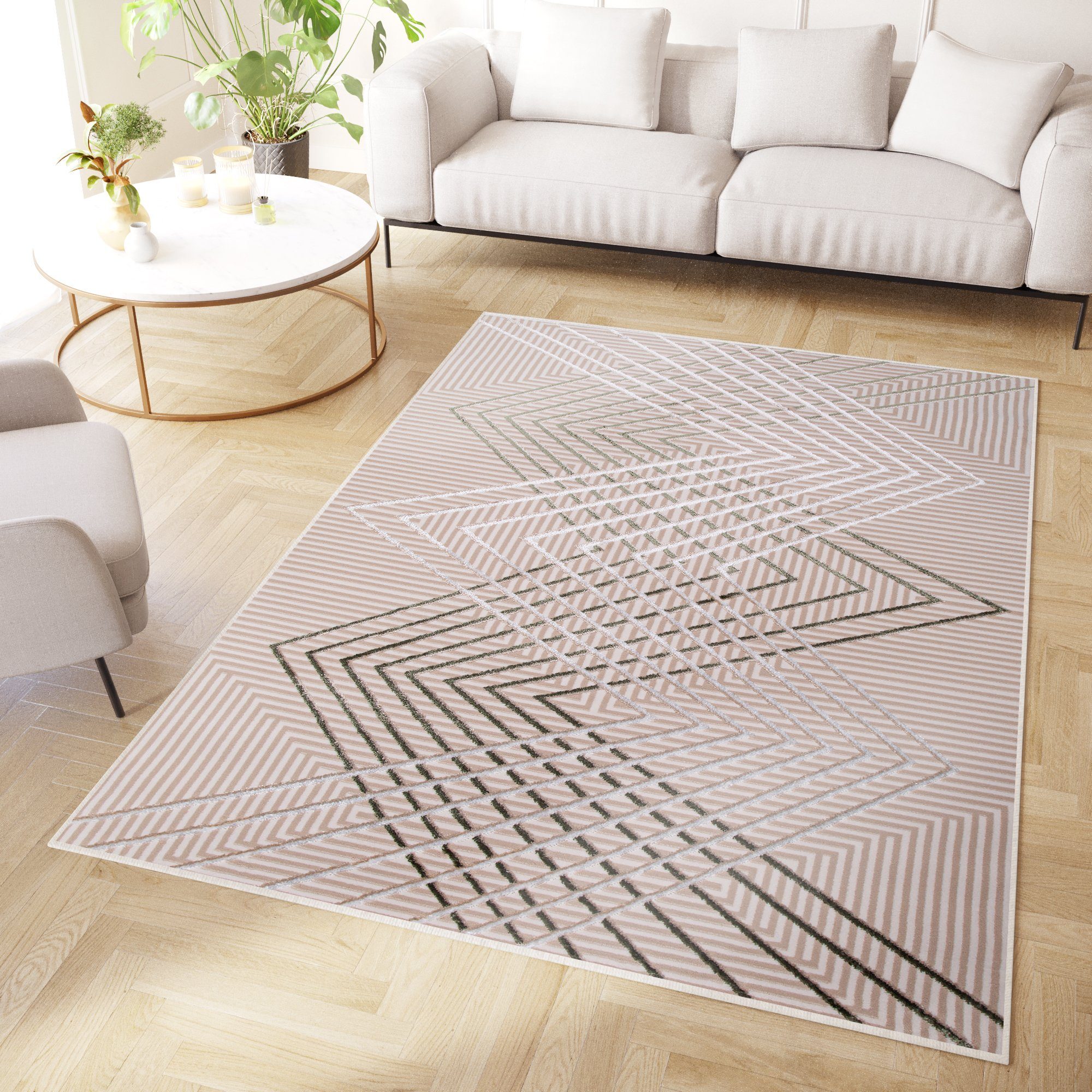 Tapiso Teppich CRYSTAL, rechteckig, Höhe: 8 mm, Wohnzimmer, Schlafzimmer, m günstig online kaufen