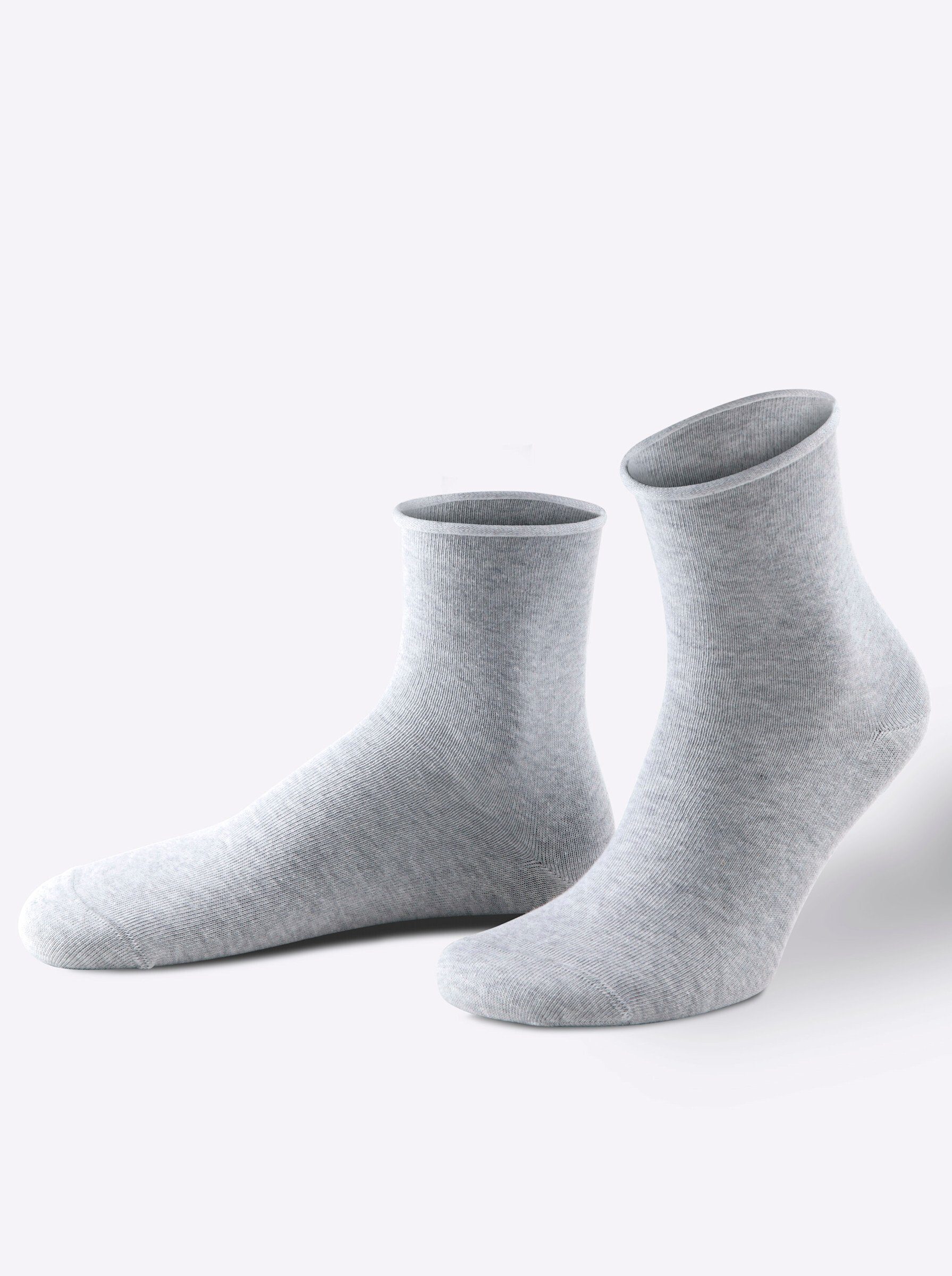 grau-meliert WEIDEN (3-Paar) WITT Freizeitsocken