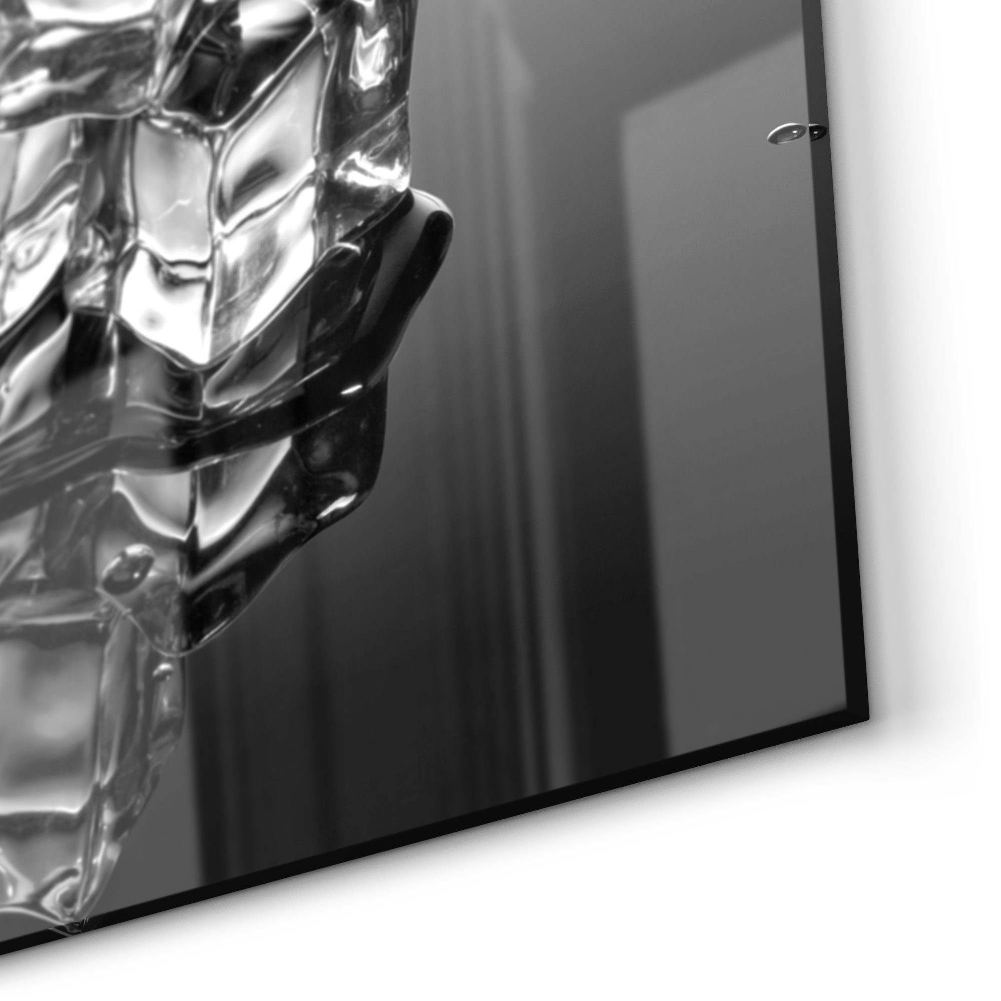 Spritzschutz Eiswürfel', Glas DEQORI Badrückwand Herdblende 'Schmelzende Küchenrückwand