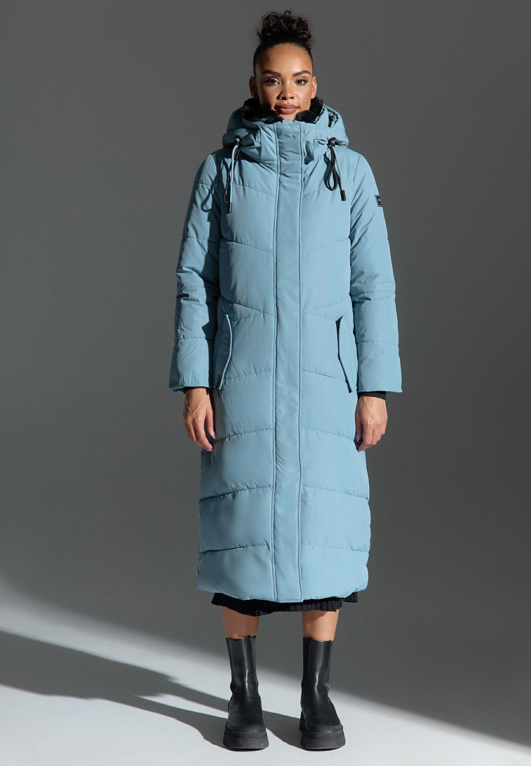 Navahoo Steppmantel Hingucker XIV Damen Wintermantel mit abnehmbaren Kunstfellkragen