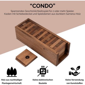 Logoplay Holzspiele Spielesammlung, Wackelturm Gr. S für 2 oder mehr Spieler - 23 cm Höhe - CondoHolzspielzeug