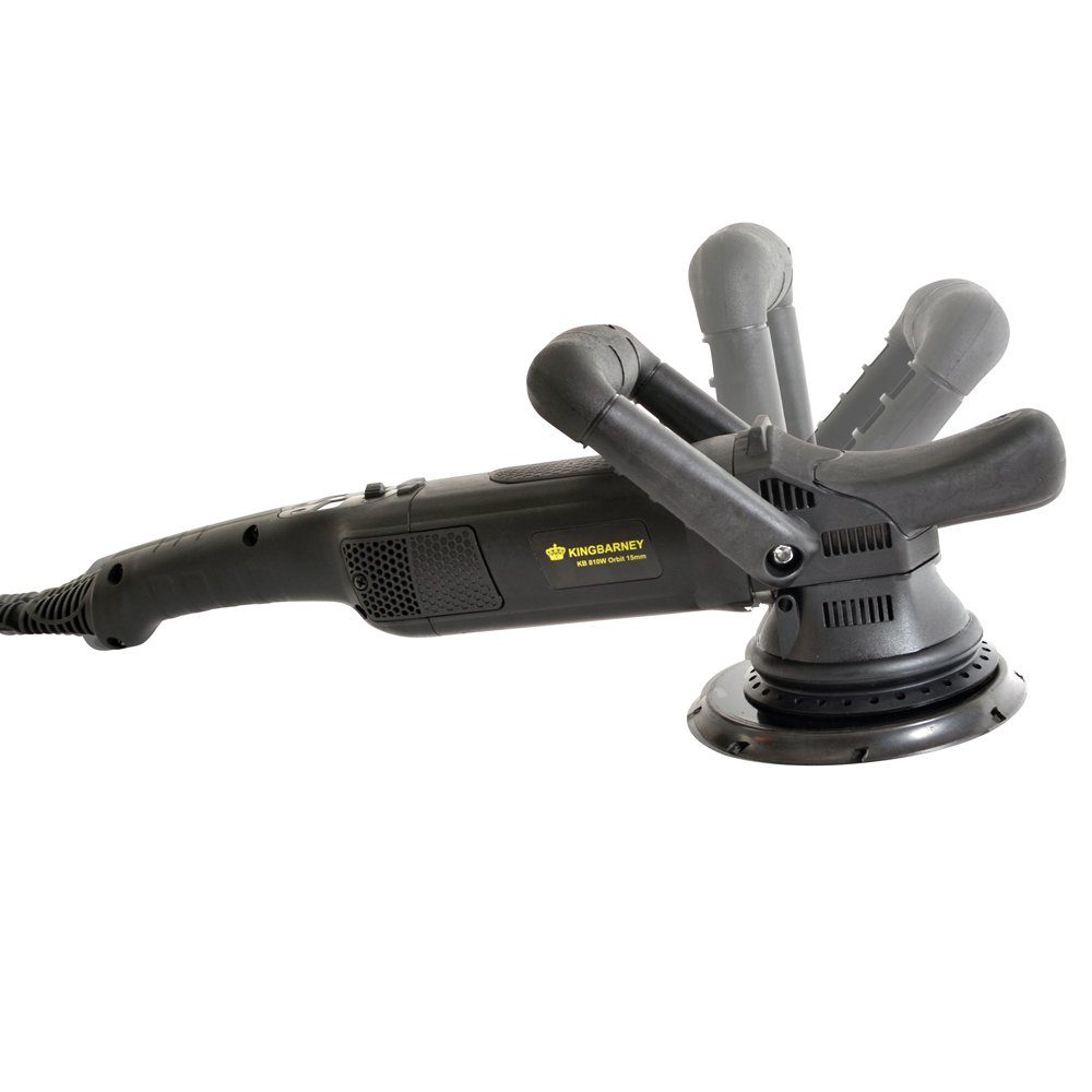 Duke-Handel Eccentric Polisher, Car Polisher, Sander, 810 Watt, 15 mm Stroke (XL), 1650 min. RPM, 4800 max. RPM, (30-piece set, including extensive polishing and sanding accessories), without battery and charger, suitable for right- and left-handed users