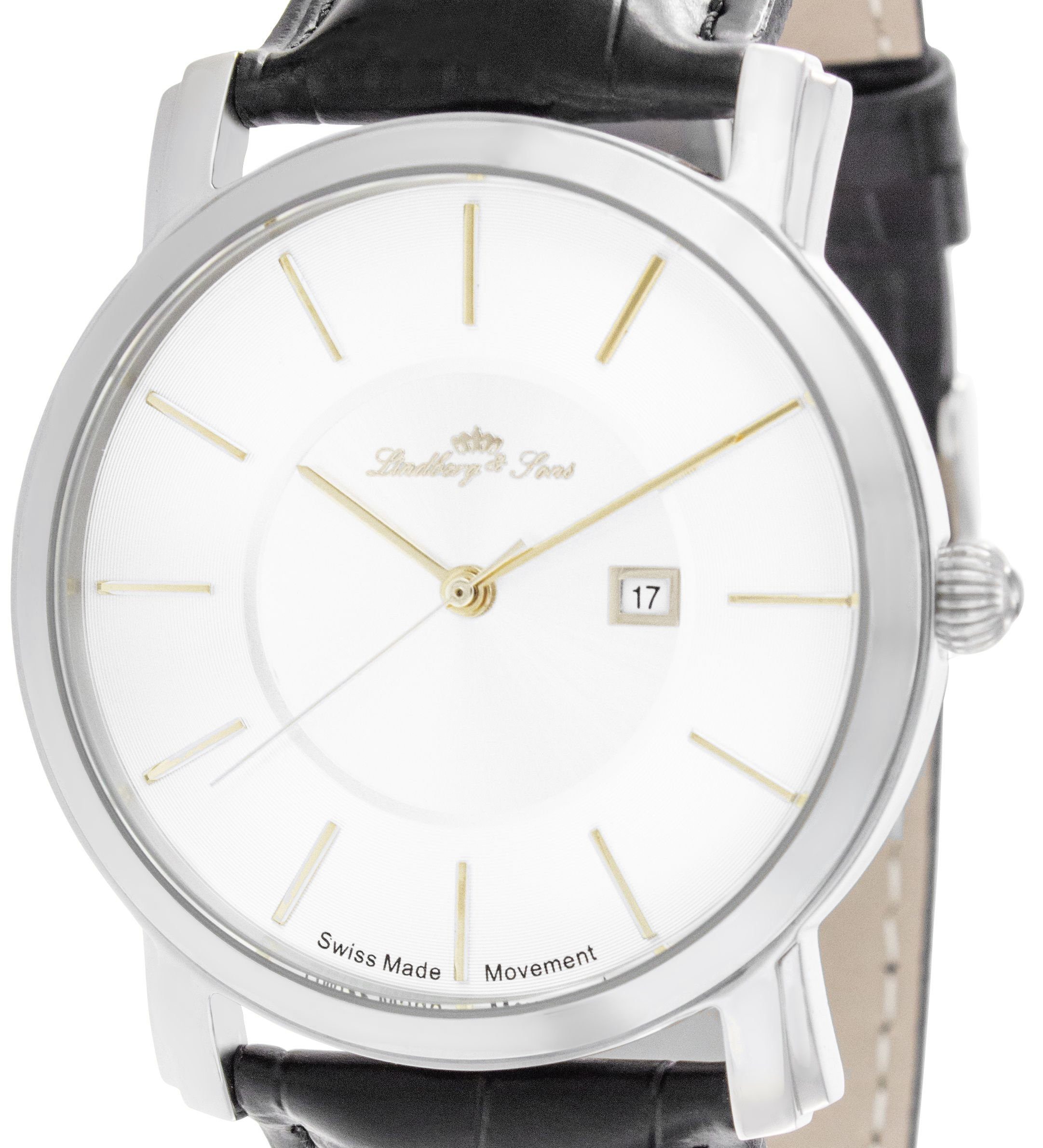 Quarzuhr Stil Armband Zeitlos Uhr Lindberg&Sons graziösem mit und elegantem