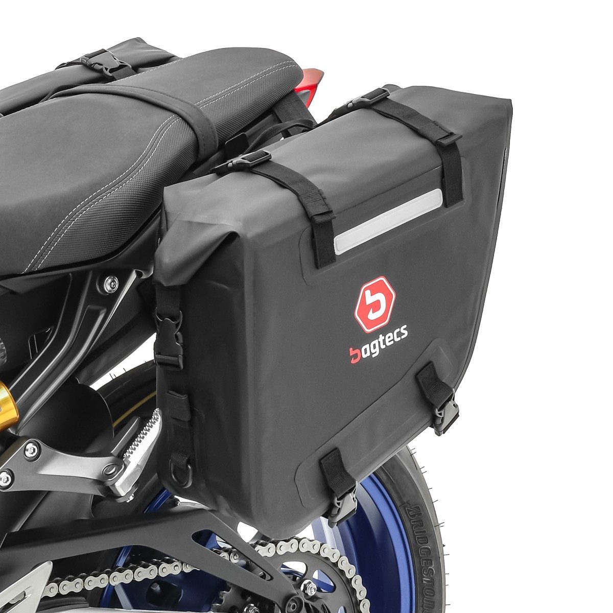 Bagtecs Reisetasche Motorrad Satteltaschen Wasserdicht # WP6 2x15L Rollverschluss Seitenta