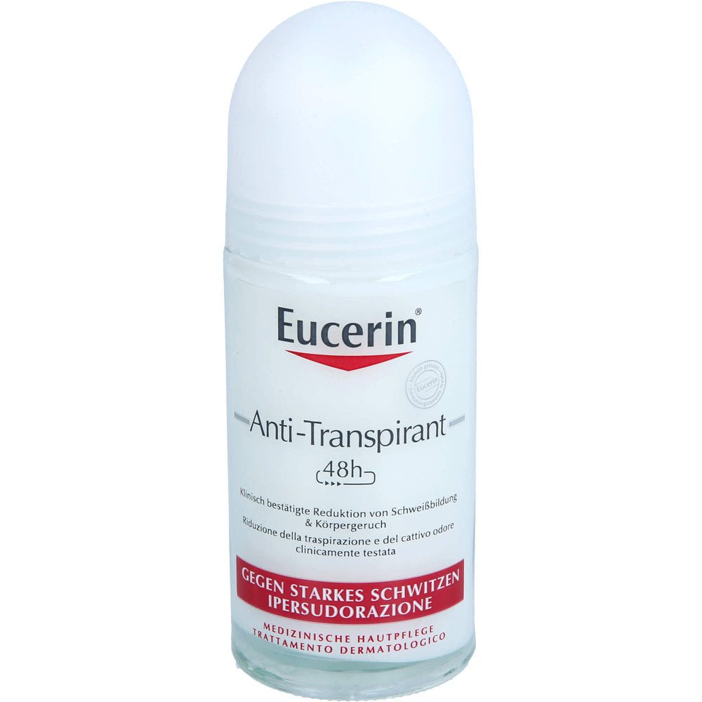 Beiersdorf AG Eucerin Deo-Roller Anti-Transparent Deo, Spar-Set, 1-tlg., Reduziert Schweißbildung und Körpergeruch effektiv