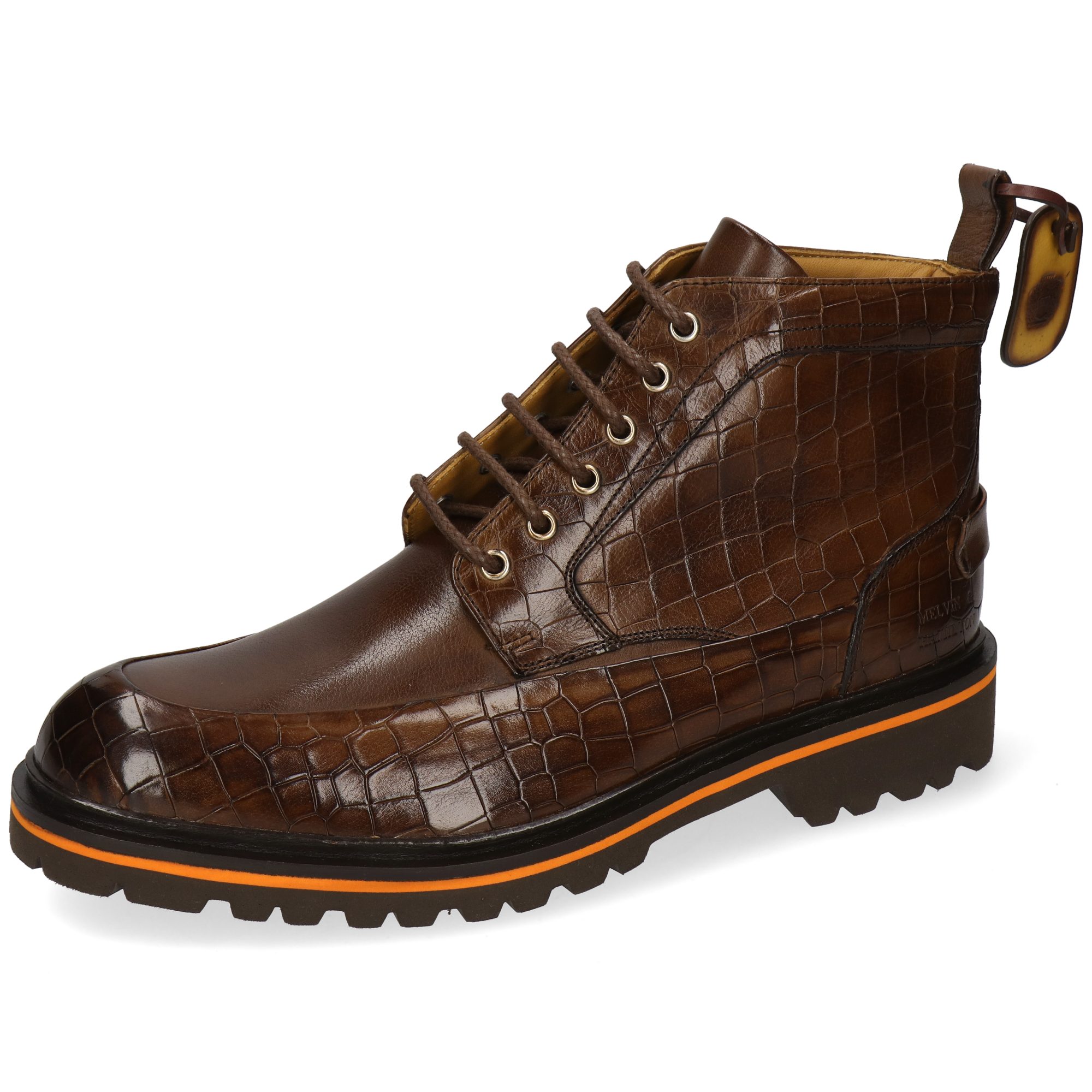 Melvin & Hamilton Pierce 23 Leder-Stiefeletten für Herren Stiefelette Flache Absätze, Echtes Leder, Vegetabile Gerbung