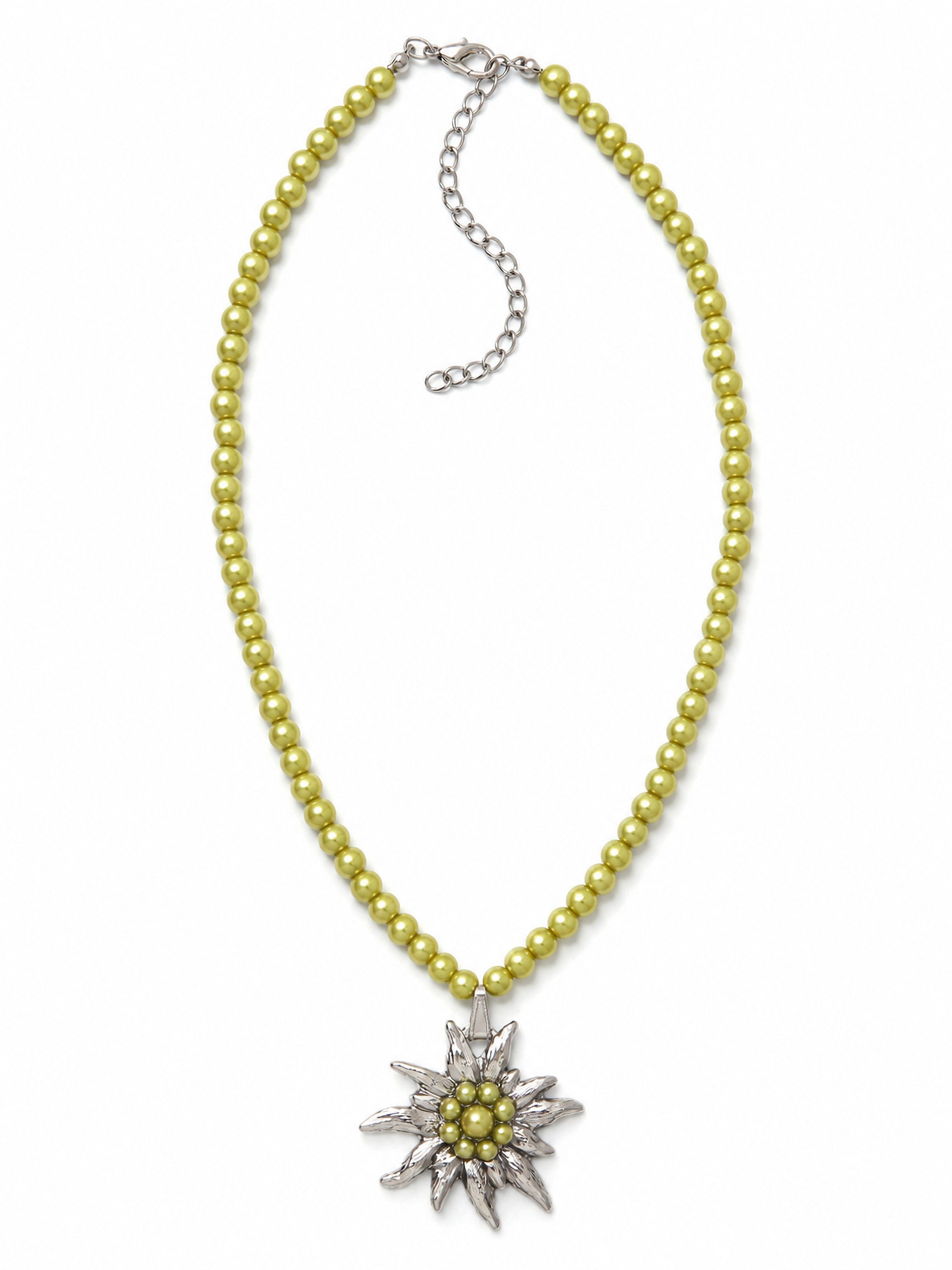 Allgäu Rebell Kette mit Anhänger Trude, Glasperlenkette
