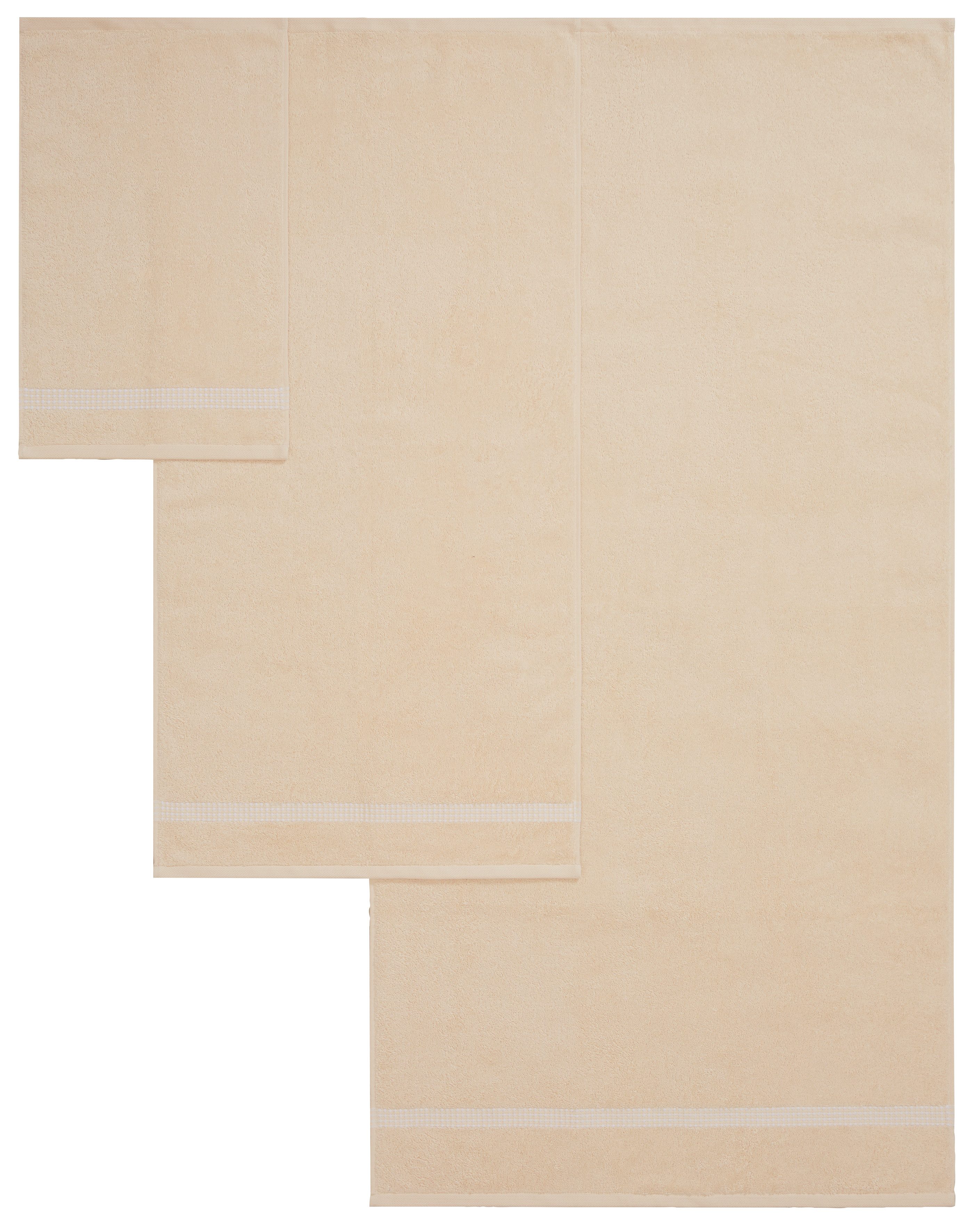OTTO home Handtuch Set Kapra, Premium Handtücher, 100% Baumwolle, 500 gr/m², 10-tlg., Frottier (Set, 10-St), 2 Duschtücher, 4 Handtücher, 4 Gästehandtücher, 5 Jahre Garantie