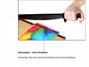 r&b Laminiersysteme Schutzfolie Laminierfolien A6 (111 x 154 mm), 2 x 80 mic, glänzend