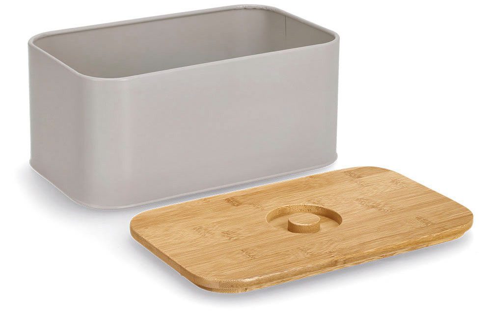 Zeller Present Brotkasten, Bambus, Metall, (1-tlg), besonderes Design