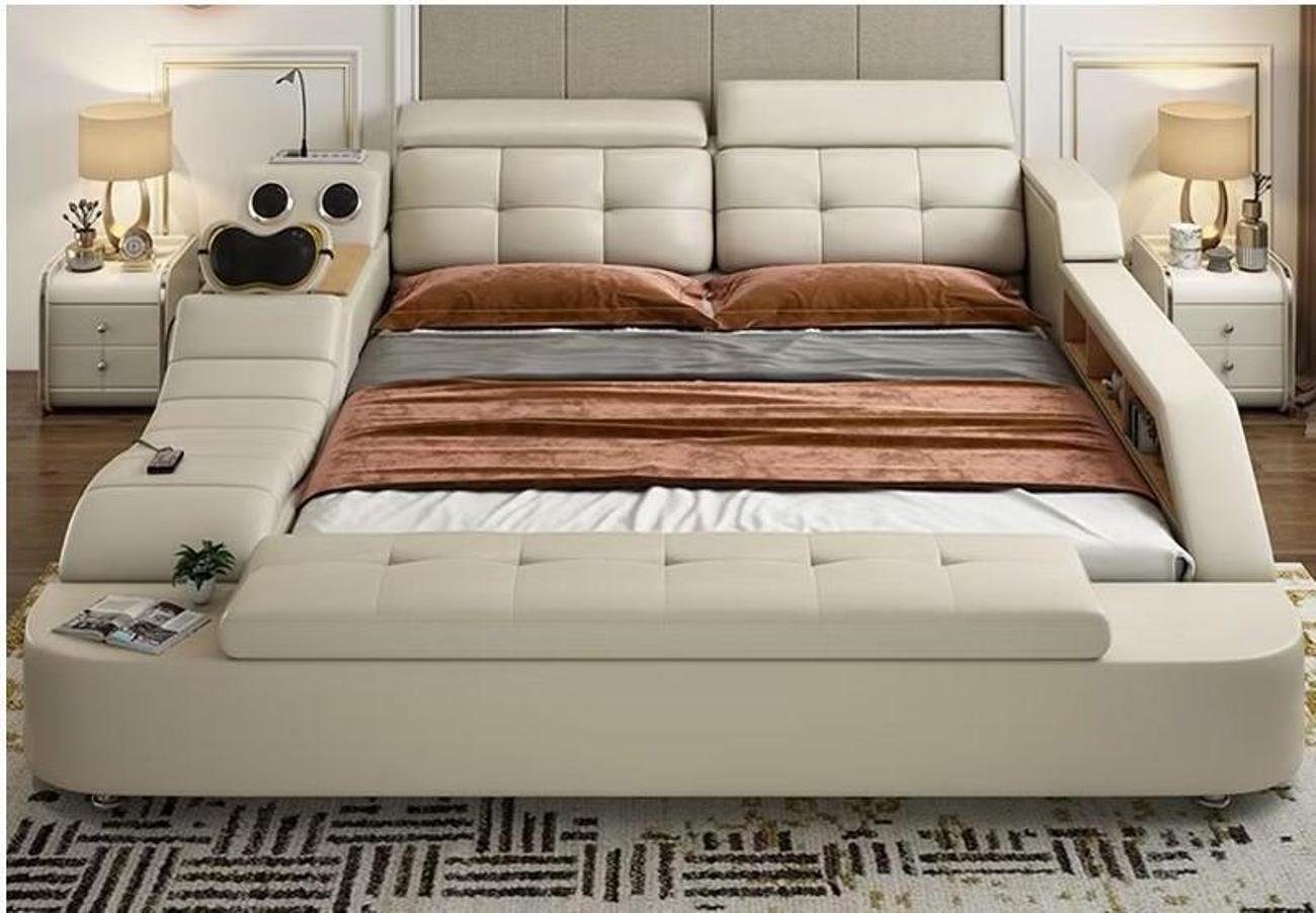 JVmoebel Multimediabett Multifunktion Bett Doppelbetten Modernes Bettgestell 180x200cm (1-tlg., 1x Bett), Made in Europa