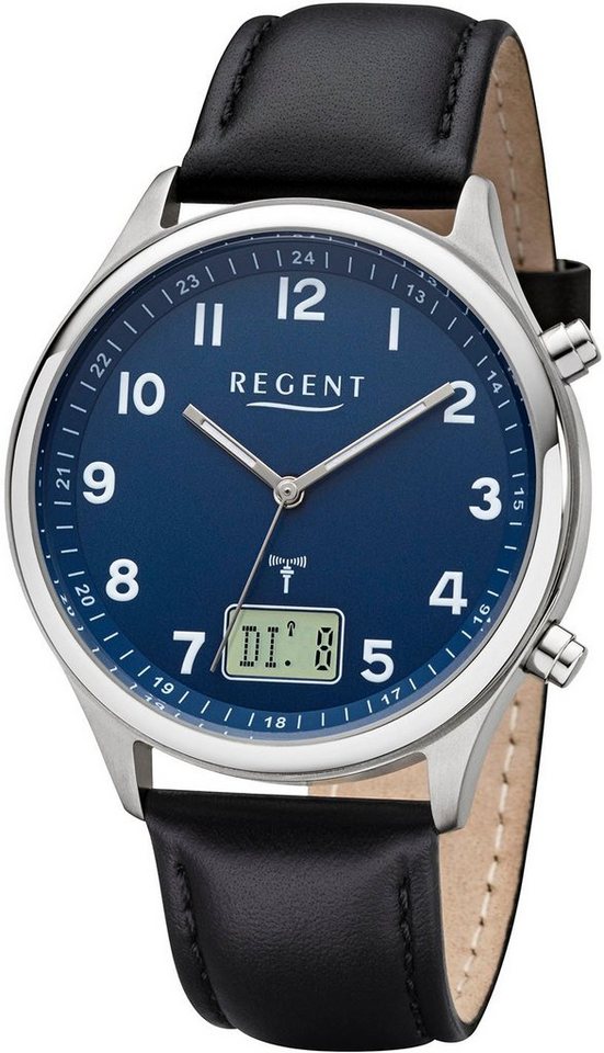 Regent Funkuhr FR282 - 18804414, Gehäuse aus Edelstahl, Gehäuse-Ø ca. 39 mm