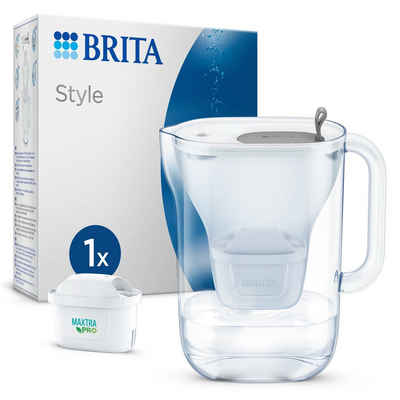 BRITA Wasserfilter Karaffe Style, inkl. Maxtra Pro Filterkartusche, Set 2,4l