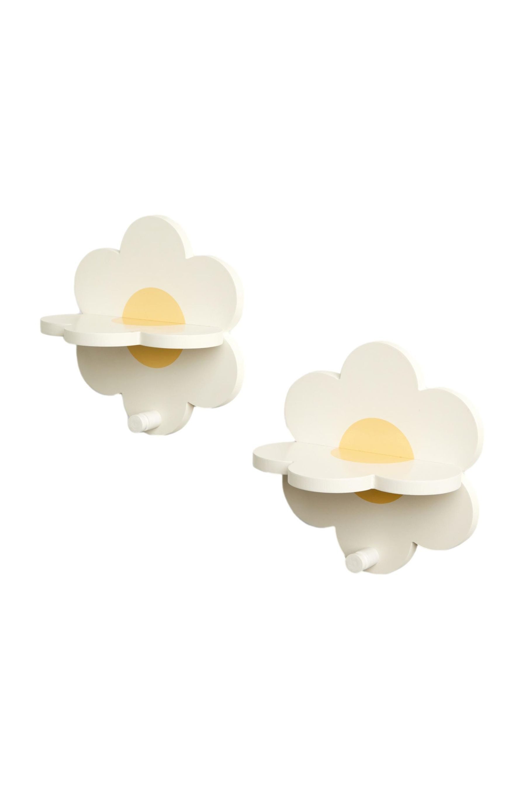 Wandregal Gänseblümchen-Regale, 2er-Set