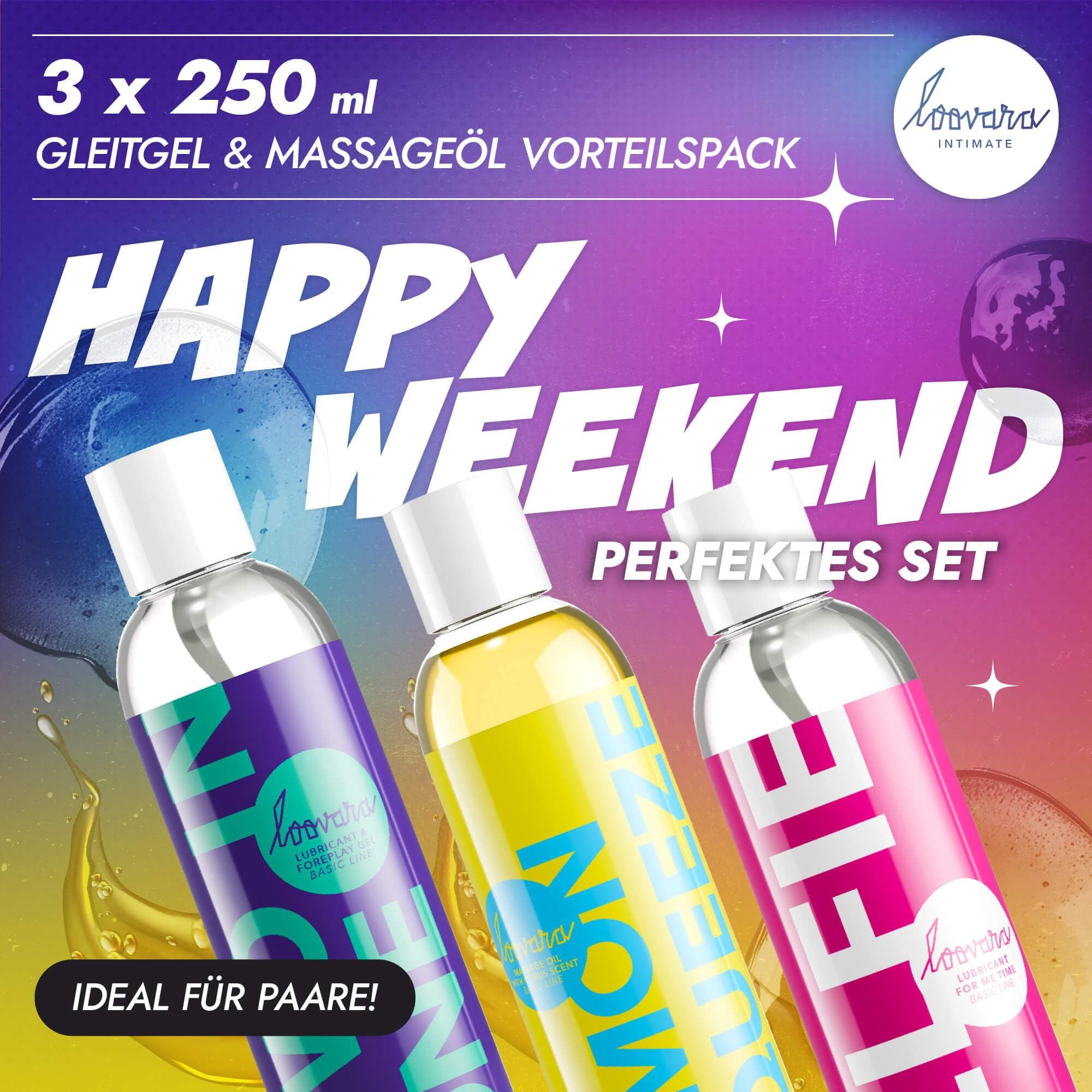 Loovara Gleitgel Loovara Happy Weekend Gleitgel-Set, Spar-Set, 3-tlg.