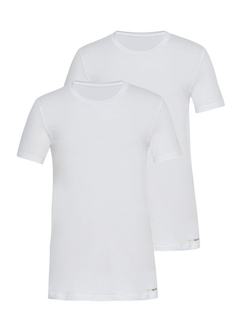 BlackSpade Funktionsunterhemd Herren Fein Baumwollunterhemd 2er-Pack - Weiß