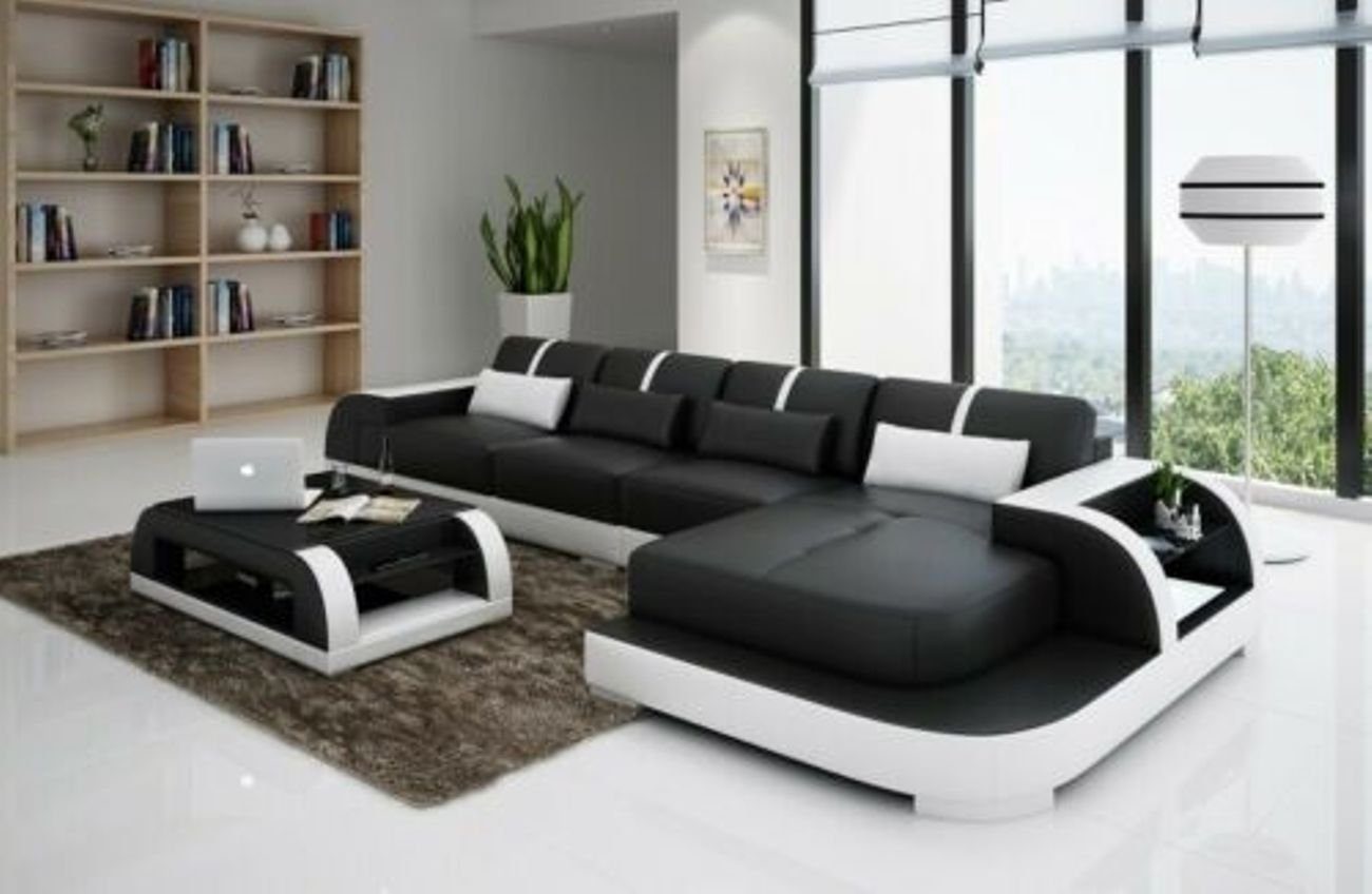 JVmoebel Ecksofa Couch Wohnlandschaft USB Eck mit Modern Garnitur Design Ecksofa Sofa