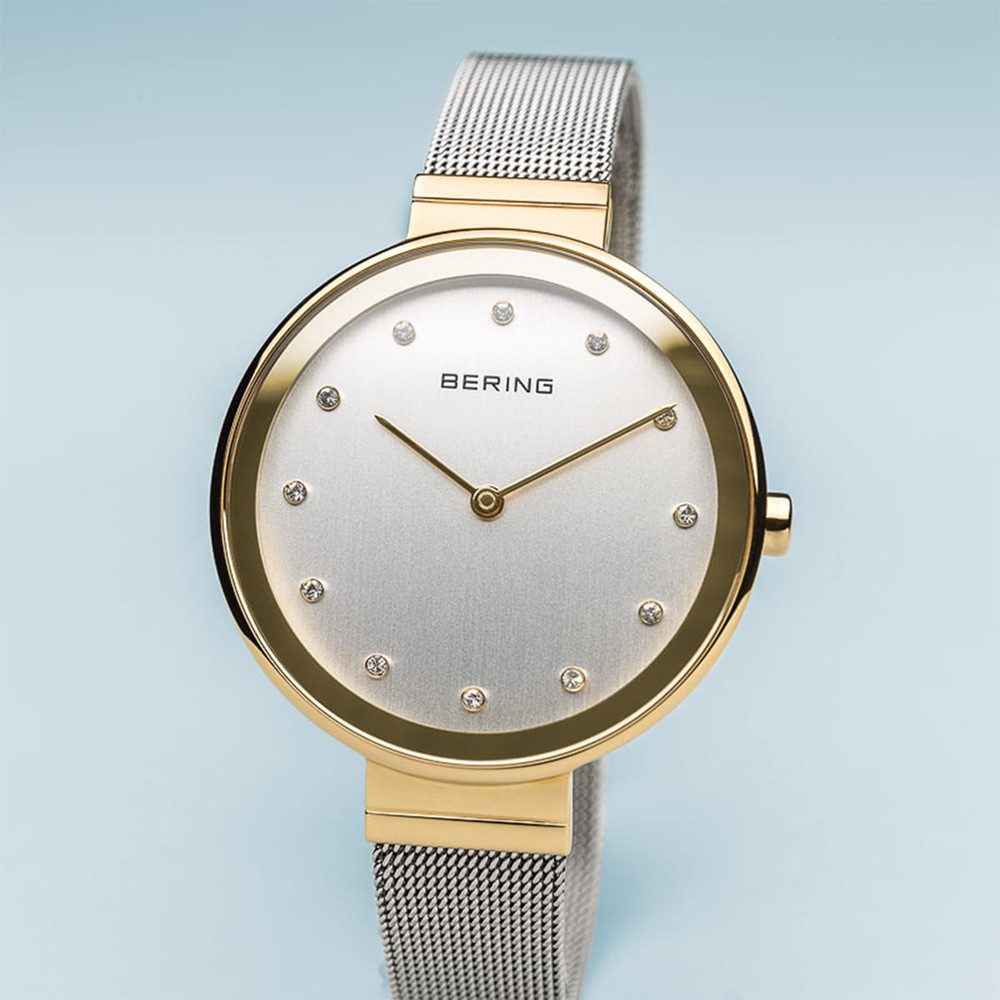 Bering Quarzuhr Bering Classic gold glänzend 12034-010 12034-010, Hochwertiges Produkt mit zeitlosem Design, sorgfältiger Verarbeitung