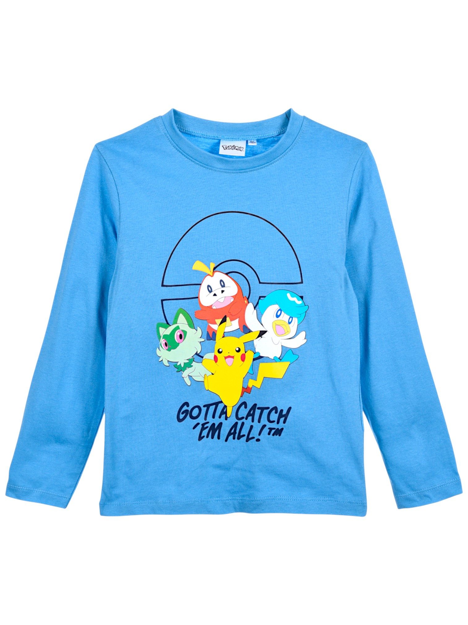 Langarmshirt Pikachu, Glumanda, Schiggy und Bisasam