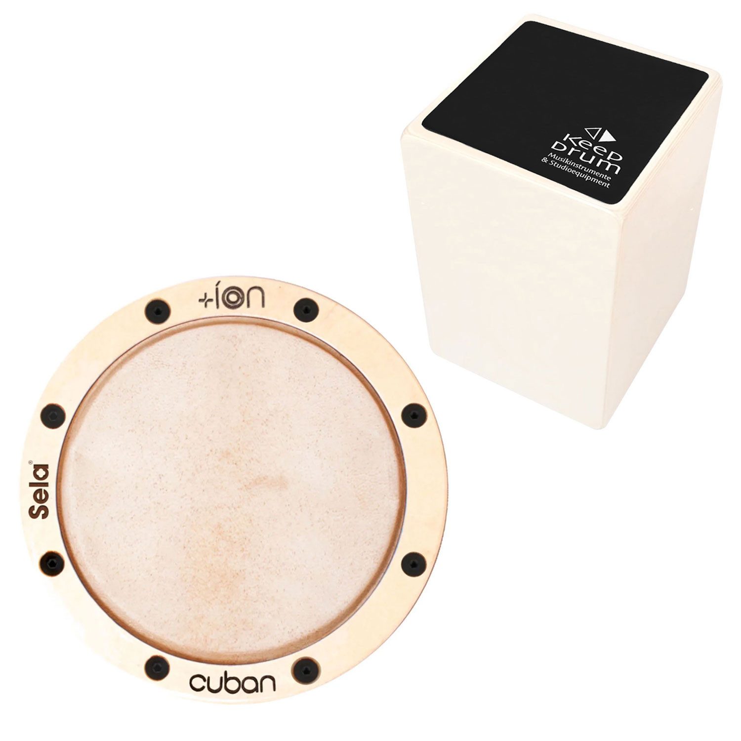 Sela Cajon Sela Schlagfläche SE-ION2 Ion Cuban für Cajon mit Sitzpad,Schlagfläche für Cajon, Vorteils-Set mit Sitzpad