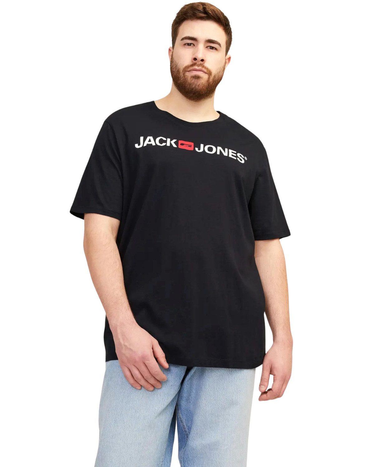 Jack & Jones PlusSize Print-Shirt (Spar-Set, 3er-Pack) Big Size Shirt Übergrößen Shirt