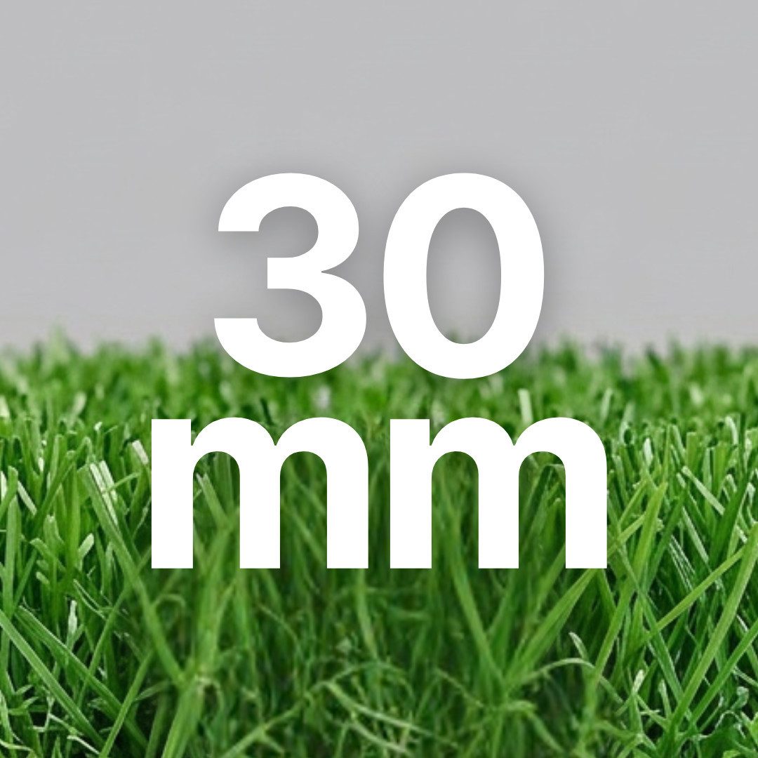Tapiso Kunstrasen VERDE, rechteckig, Höhe: 30 mm, UV-beständig, pflegeleicht, wetterfest für Garten & Terrasse