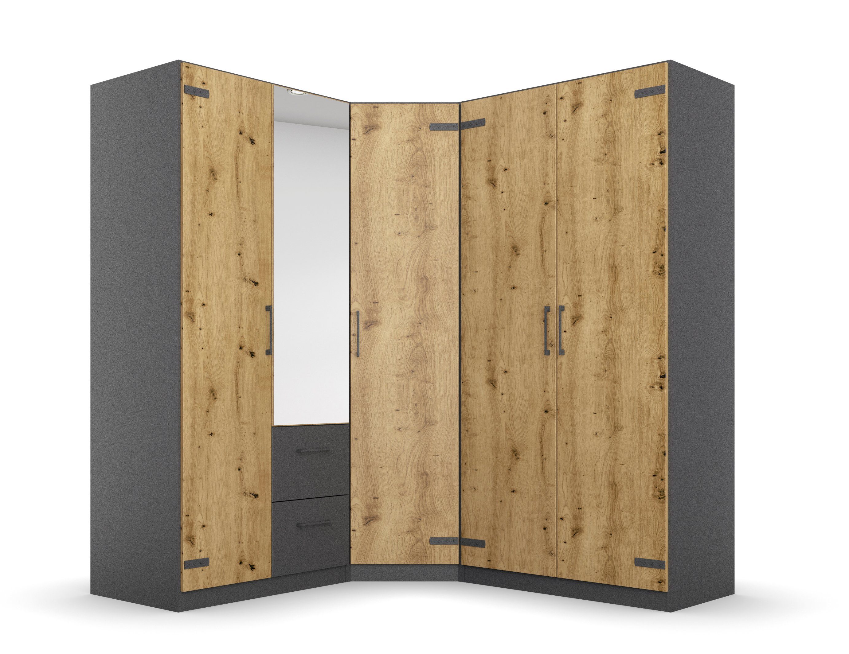 rauch Schrank-Set Holmes, mit Applikationen "Industrial Style"