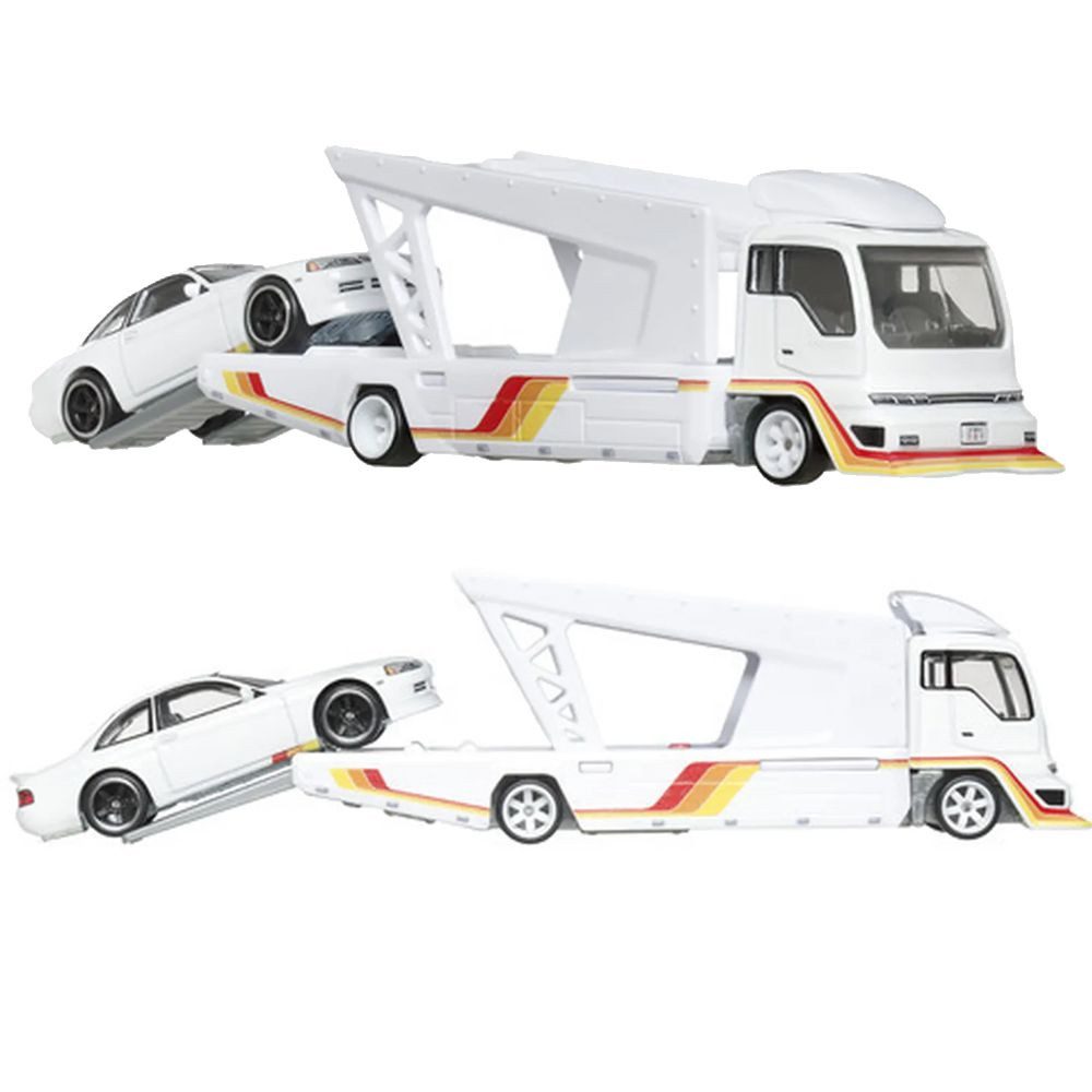 Hot Wheels Spielzeug-Rennwagen Toyota Soarer + Kousoku Hauler Hot Wheels Team Transport Fahrzeuge