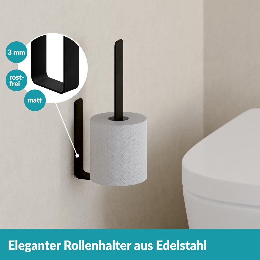 WEISSENSTEIN Toiletten-Ersatzrollenhalter Aufbewahrung Toilettenpapier ohne Bohren