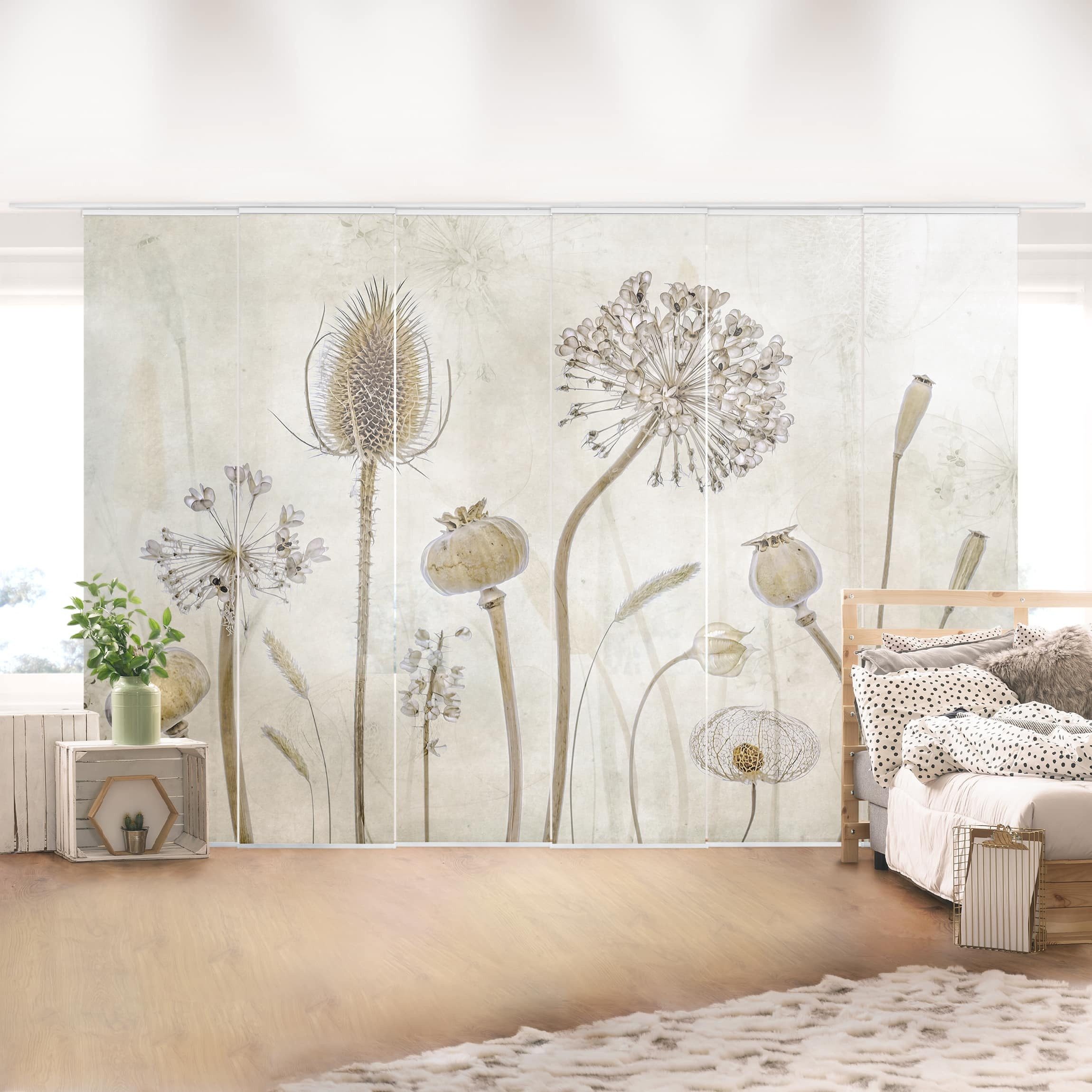 Bilderdepot24 Schiebegardine modern Flächenvorhang blickdicht Growing günstig online kaufen