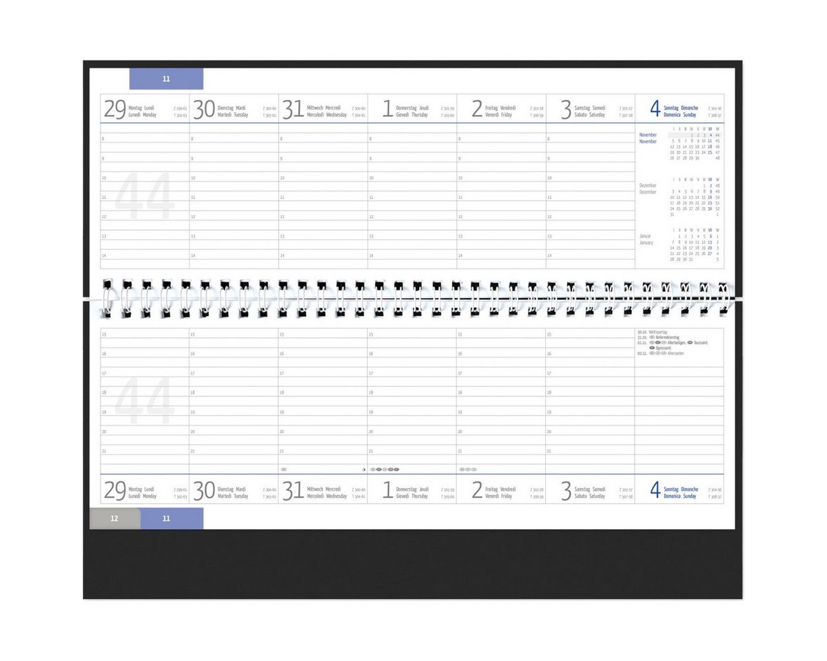 Thumbnail - GÜSS Kalender Schreibtischkalender Wochenquerkalender 58970 Kalendarium 2026