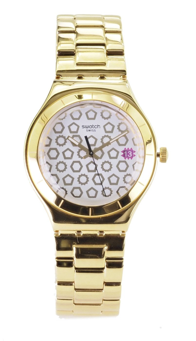 Swatch Quarzuhr Swatch Damen Quarz Uhr YGG405G BULLONE X95