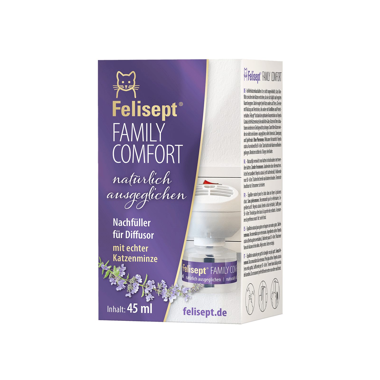 Katzenstreu Felisept Familiy Comfort Nachfüllflakon 45ml