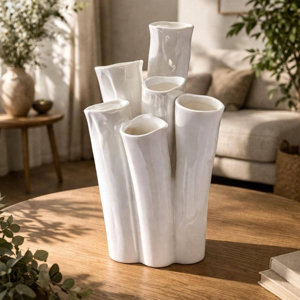 Dibbern Dekovase Vase New Juul in Weiß 25,5 cm