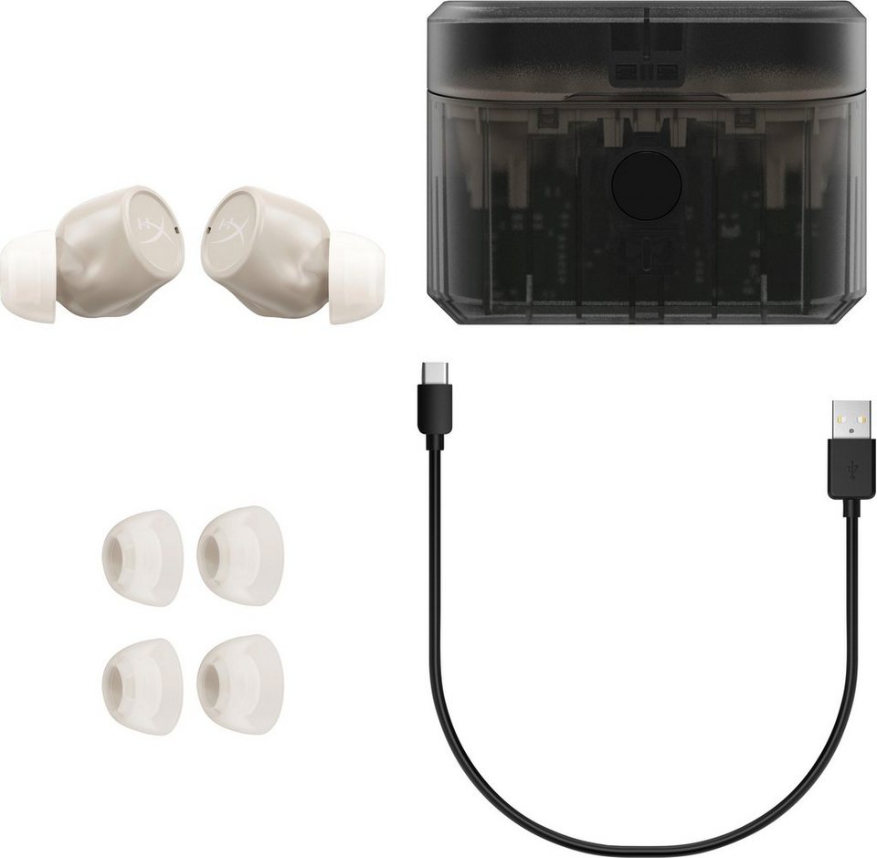HyperX Cirro Buds Pro In-Ear-Kopfhörer (Rauschunterdrückung, True Wireless,  Bluetooth), Batterietyp: Lithium-Ionen