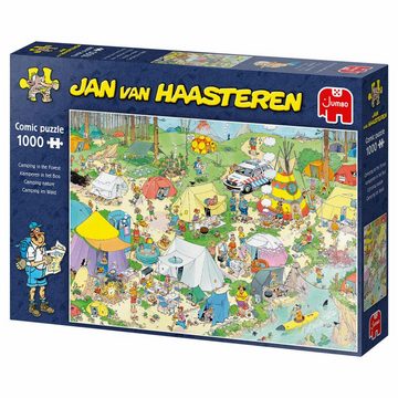 Jumbo Spiele Puzzle Jan van Haasteren - Camping im Wald 1000 Teile, 1000 Puzzleteile